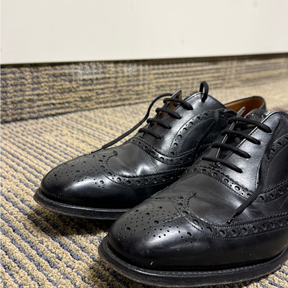 Church's Black Leather Brogue Oxfords